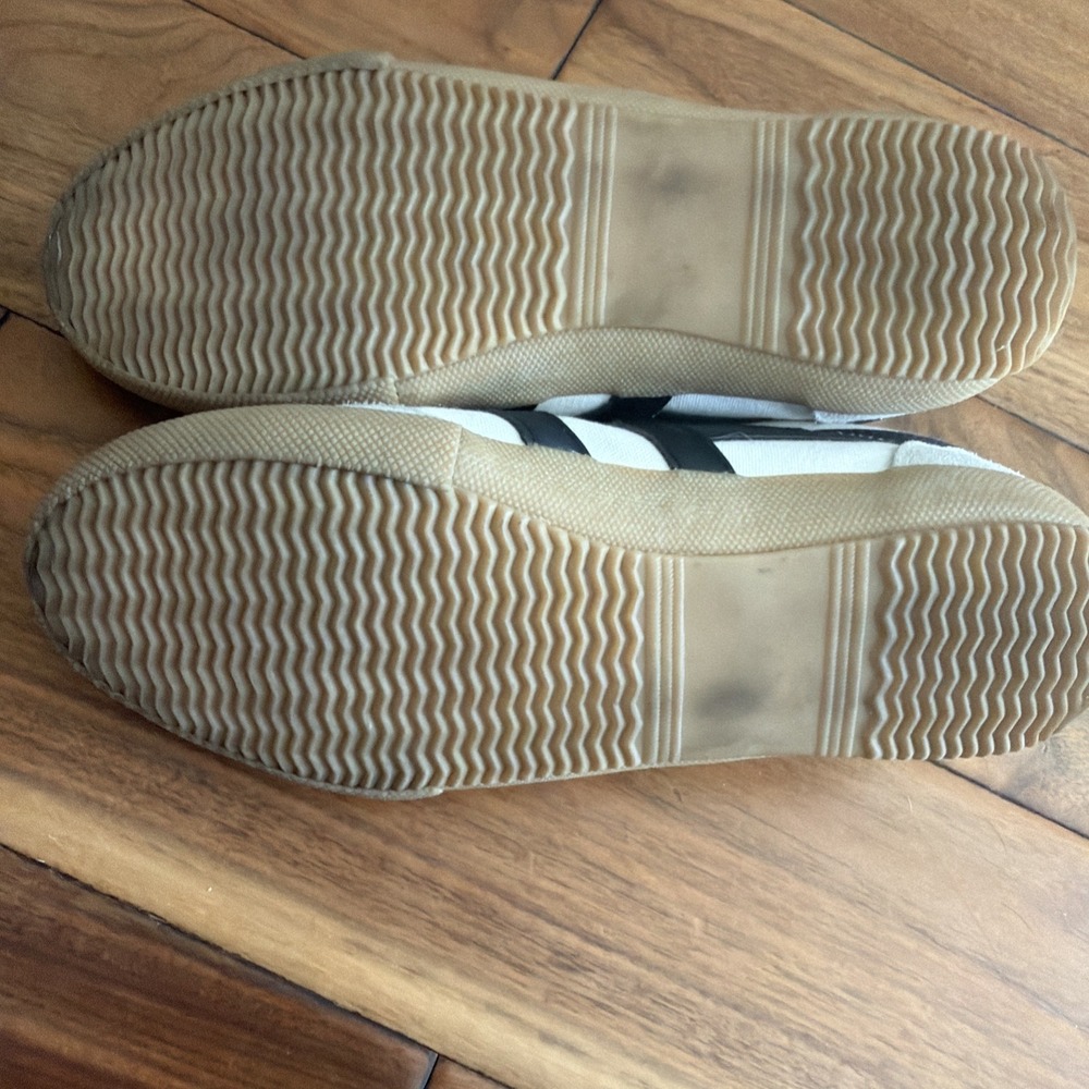 Gola Badminton Sz 8 Casual Canvas Sneakers in Off White Black Canvas Gum Retro - Picture 6 of 7